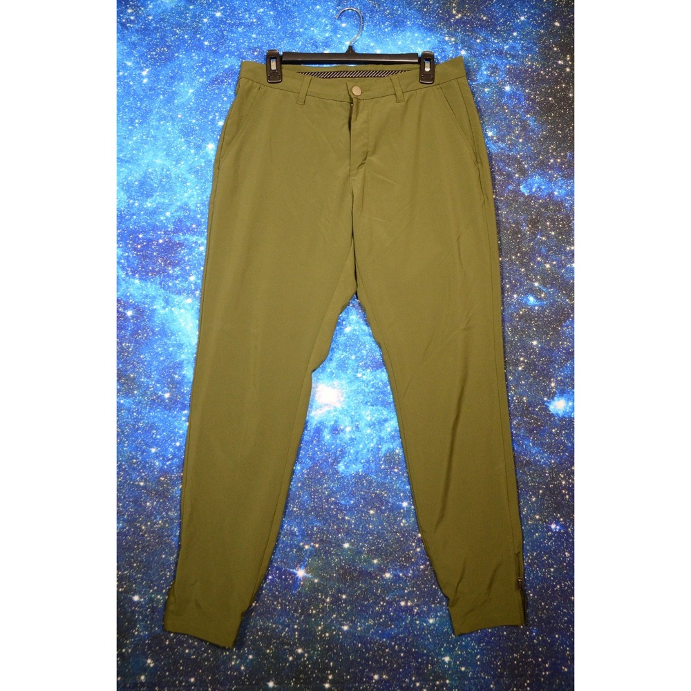 Primo Pants Mens 32 Green Jogger Golf Tapered Stretch Zip Cuff Casual Athletic‎